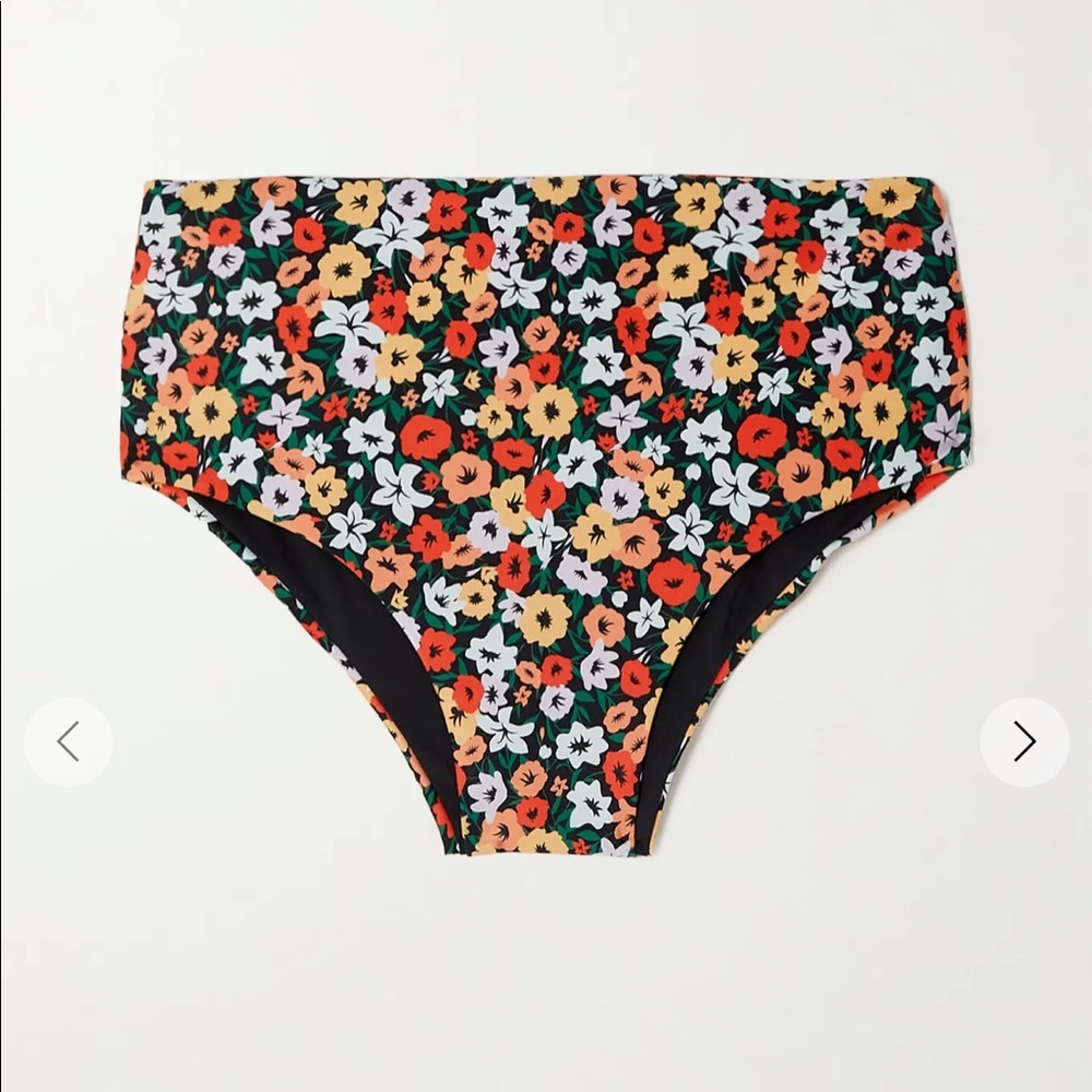 AGUA BY AGUA BENDITA MAGENTA LA FANIA FLORAL BIKINI BOTTOMS
